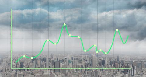 Financial Data Analytics Over Modern Cityscape - Download Free Stock Images Pikwizard.com