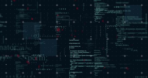 Digital Data Processing Background with Floating Code and Grid - Download Free Stock Images Pikwizard.com