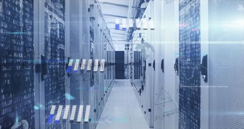 Mathematical Equations and Data Processing in Modern Server Room - Download Free Stock Images Pikwizard.com