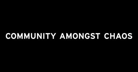 Community Amongst Chaos Message on Black Background - Download Free Stock Images Pikwizard.com