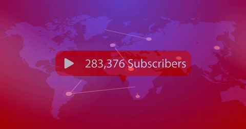 Global Connectivity and Technology Concept with Subscriber Count