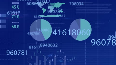 Digital Data Visualization in Blue Technology Theme