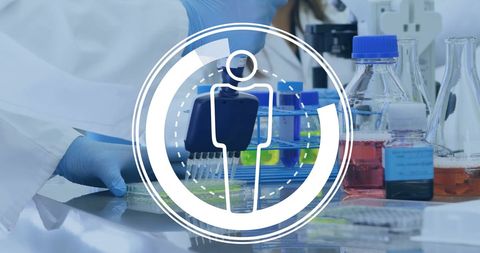 Innovative Laboratory Research with Data Connections Overlay - Download Free Stock Images Pikwizard.com