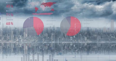 digital data charts overlapping urban cityscape - Download Free Stock Images Pikwizard.com