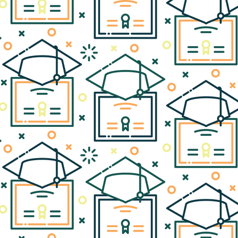 Colorful Diploma Pattern on Transparent Background for Academic Themes - Download Free Stock Videos Pikwizard.com