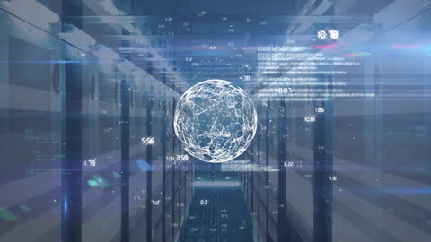 Networking Globe Overlay in Data Center Server Room