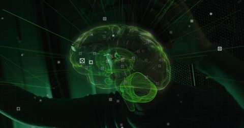 Digital Brain and Futuristic Technology in Server Room - Download Free Stock Images Pikwizard.com