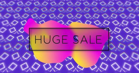 Huge Sale Announcement on Vibrant Abstract Background