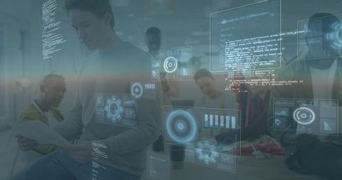 Diverse Business Team Analyzing Data with Digital Interfaces - Download Free Stock Images Pikwizard.com