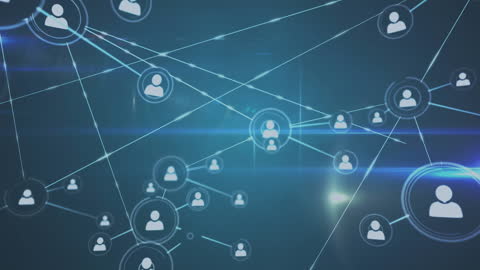 Digital Network Connections Visualized in Futuristic Design