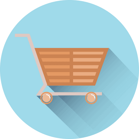 transparent shopping cart icon in blue circle background - Download Free Stock Videos Pikwizard.com