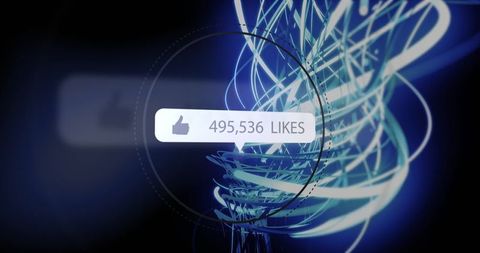 Digital inspiration with increasing likes icon