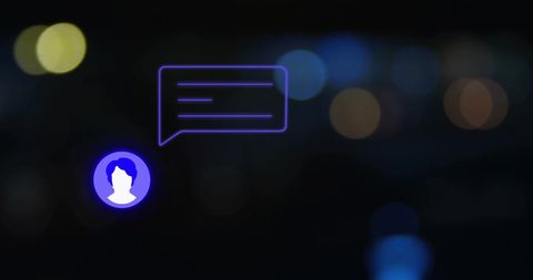 Digital Communication Illustration with Network Graphics