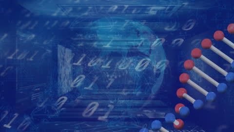 Digital Evolution: DNA and Global Data Technology Concept