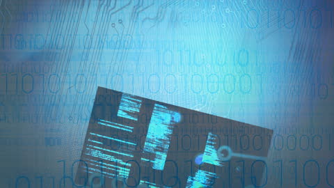 Futuristic Digital Interface with Data Streams and Technology Concepts