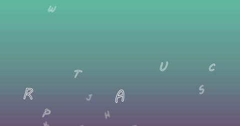 Alphabet Characters Floating on Gradient Green Backdrop - Download Free Stock Images Pikwizard.com