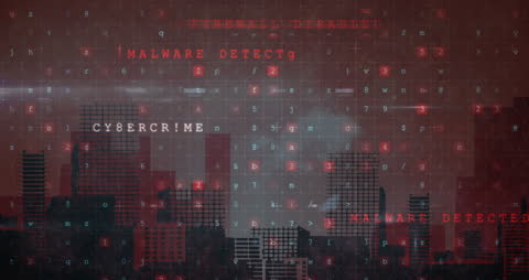 Cybersecurity Alert Over Digital Cityscape