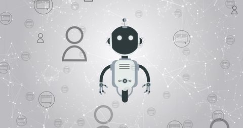 artificial intelligence chatbot and digital connections - Download Free Stock Images Pikwizard.com