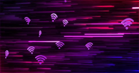 Futuristic wifi and network connectivity concept illustration