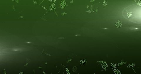 Floating Shamrock Designs on Green Background for St. Patrick's Day - Download Free Stock Images Pikwizard.com