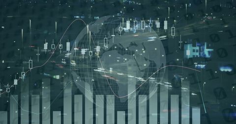 Financial Data Overlay with Global Networking Concepts - Download Free Stock Images Pikwizard.com