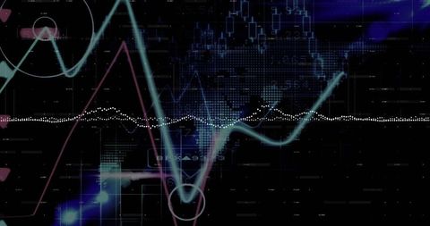 Futuristic Data Dashboard with Abstract Waveforms and Light Effects - Download Free Stock Images Pikwizard.com