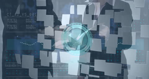 Businesspeople Analyzing Digital Financial Data and Technology