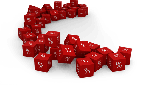 red transparent blocks forming percentage symbol - Download Free Stock Videos Pikwizard.com