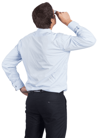 Confident Businessman Gazing On Transparent Background - Download Free Stock Videos Pikwizard.com