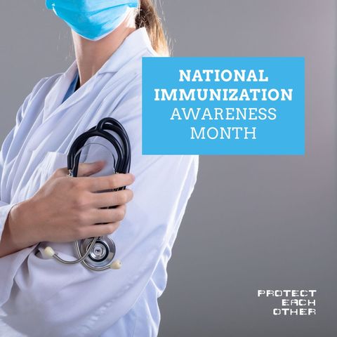 National Immunization Awareness Month with Healthcare Professional - Download Free Stock Templates Pikwizard.com