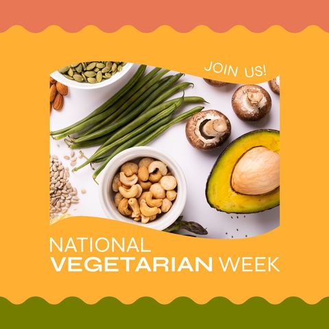 celebrating national vegetarian week with fresh ingredients - Download Free Stock Templates Pikwizard.com