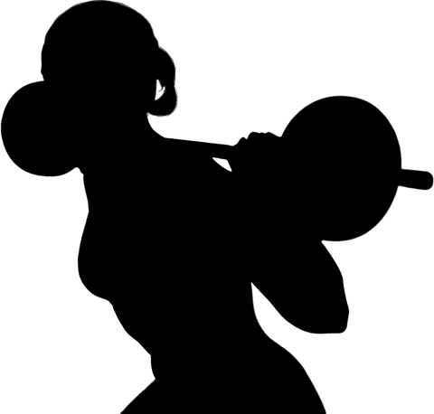 Silhouette of Dancing Woman on Transparent Background