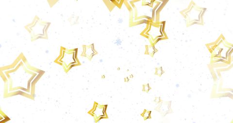 Gold Stars Pattern with White Background for Festive Theme