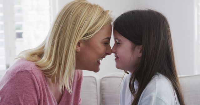 Loving Mother and Daughter Bonding at Home Together - Download Free Stock Images Pikwizard.com