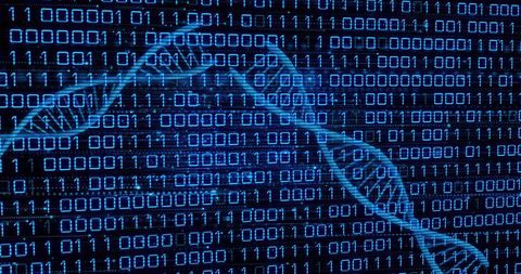 DNA Strands with Binary Code Overlay - Download Free Stock Images Pikwizard.com