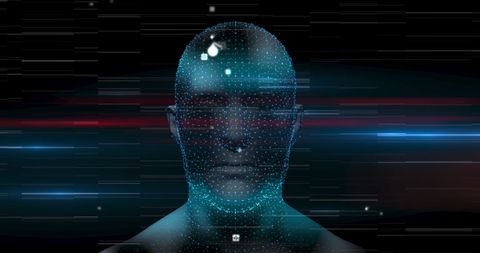Digital Human Head with Glowing Data Connections - Download Free Stock Images Pikwizard.com