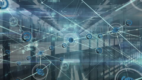 Digital Network Connections in Server Room Environment