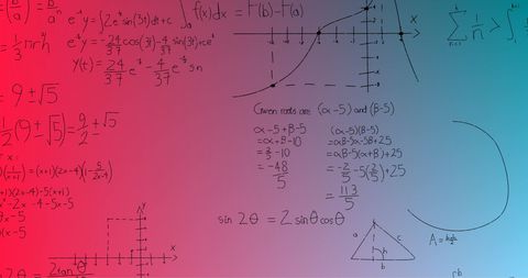 colorful background with mathematical equations and graphs - Download Free Stock Images Pikwizard.com