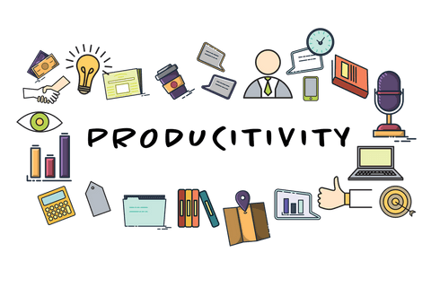 business icons on transparent background with productivity text - Download Free Stock Videos Pikwizard.com