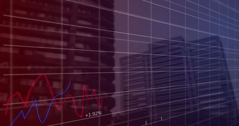 Financial Data Visualization Overlay with City Skyline Background - Download Free Stock Images Pikwizard.com