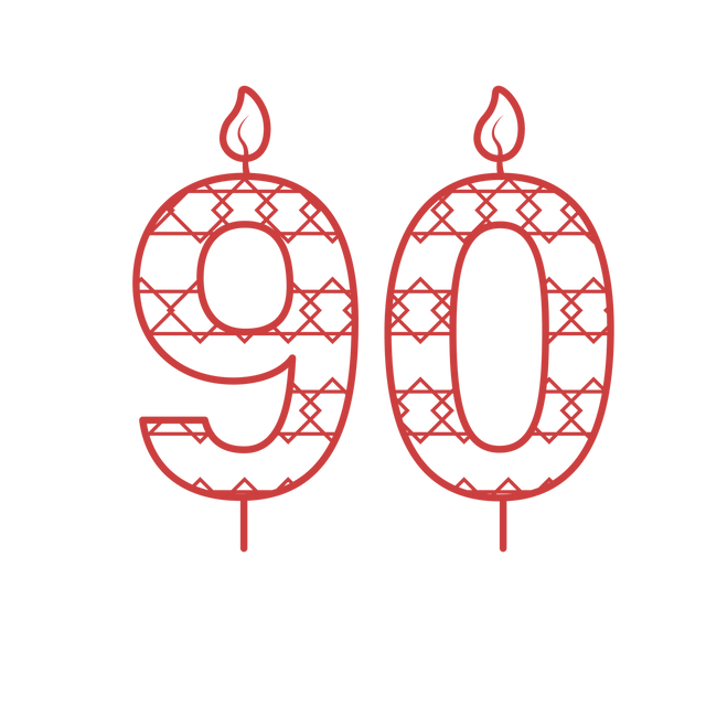 Ninety Birthday Candle Outline on Transparent Background - Download Free Stock Videos Pikwizard.com