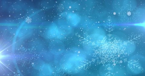 Blue Winter Snowflakes and Bokeh Lights Abstract Background - Download Free Stock Images Pikwizard.com