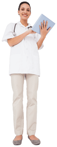 Transparent Nurse Using Tablet with Joyful Expression - Download Free Stock Videos Pikwizard.com