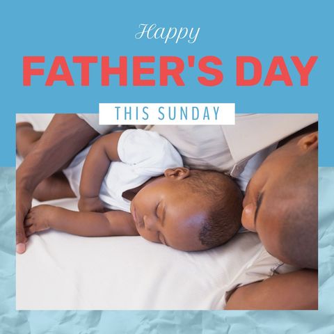 Father and Child Sleeping Peacefully on Father's Day