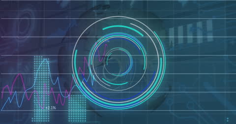 Futuristic Data Analysis Concept with Digital Interface
