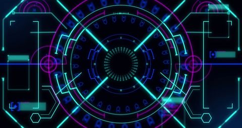 Futuristic Digital Target Interface with Data Processing - Download Free Stock Images Pikwizard.com