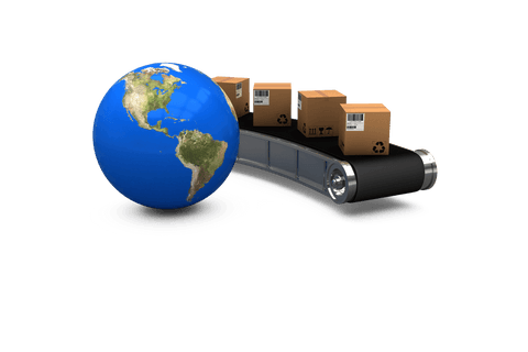 transparent global logistics concept earth and cardboard boxes - Download Free Stock Videos Pikwizard.com