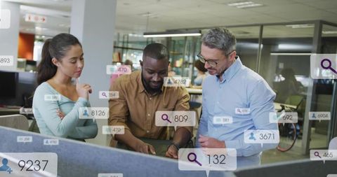 Collaborating on analytics dashboard in open office with augmented reality overlays