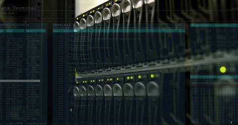 Data Processing Concept: Computer Servers and Digital Interface - Download Free Stock Images Pikwizard.com