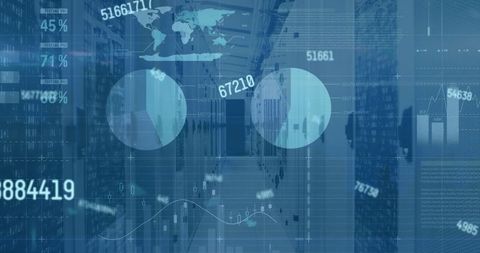 Data Processing Over Computer Servers with Global Connectivity - Download Free Stock Images Pikwizard.com